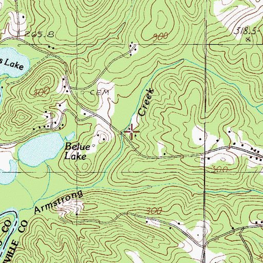 Topographic Map of Hunts Mill (historical), SC