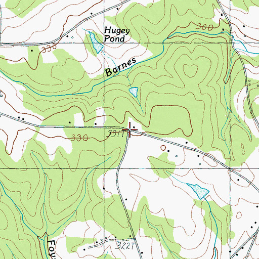 Topographic Map of Mitchell (historical), SC