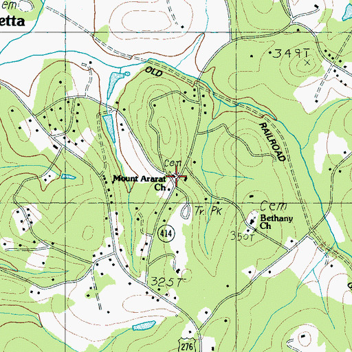 Topographic Map of Mount Ararat Church, SC