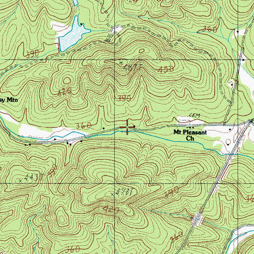Topographic Map of Pleasant Mountain Church (historical), SC