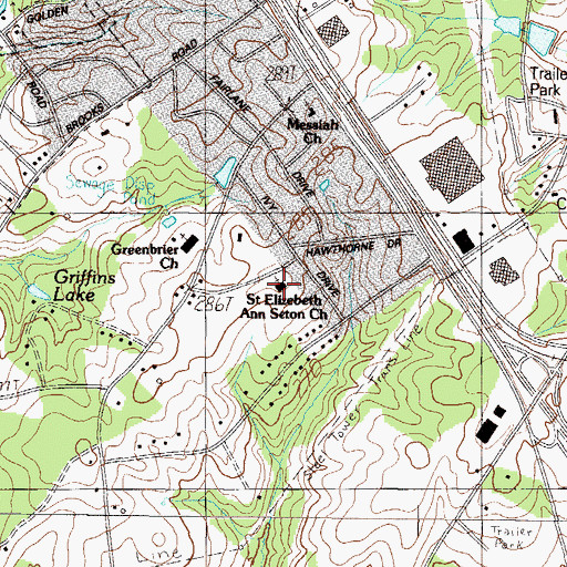 Topographic Map of Saint Elizabeth Ann Seton Church, SC