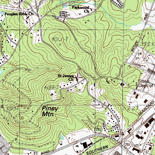 Topographic Map of Saint James Church, SC