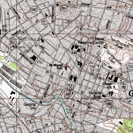 Topographic Map of Saint Marys School, SC