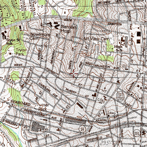 Topographic Map of Springwood Park, SC