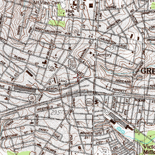 Topographic Map of Square One Farmers Market, SC