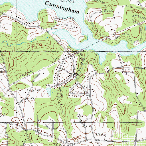 Topographic Map of Valley Haven, SC