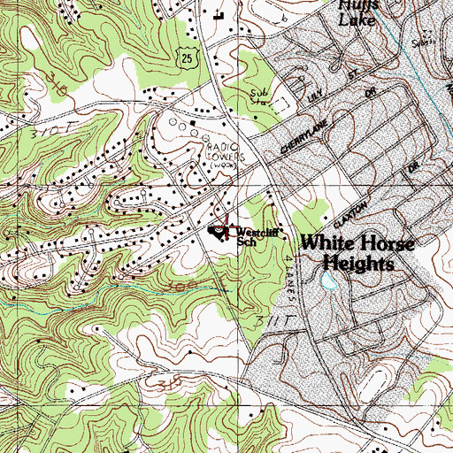 Topographic Map of Westcliff School, SC