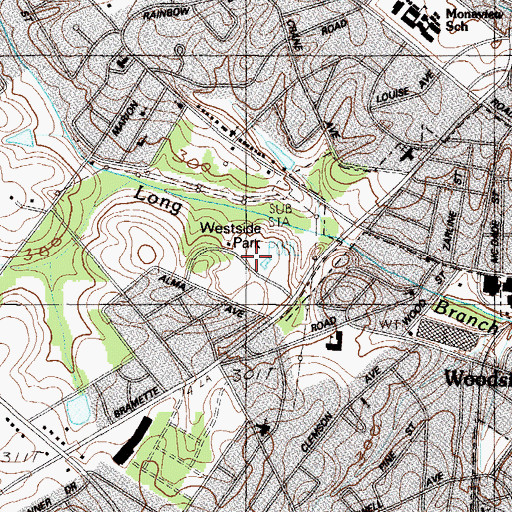 Topographic Map of Westside Park, SC