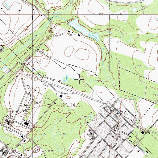 Topographic Map of Airport Industrial Park, SC