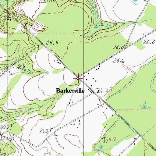 Topographic Map of Bakersville Church, SC