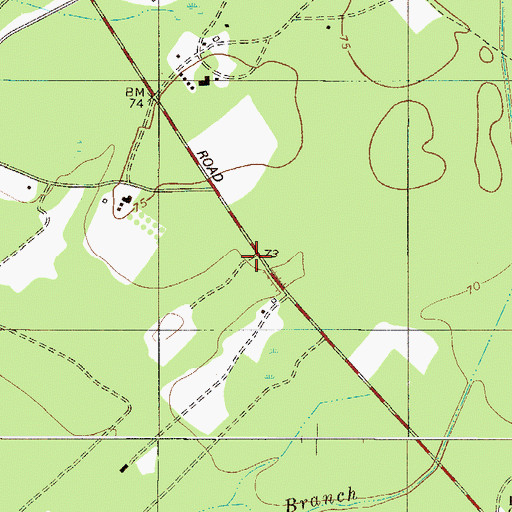 Topographic Map of Brighton School (historical), SC