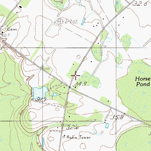 Topographic Map of Coosawhatchie School (historical), SC