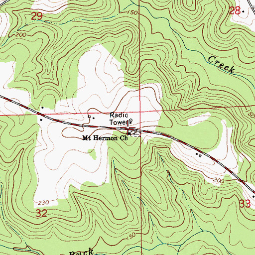 Topographic Map of Mount Hermon Church, AL