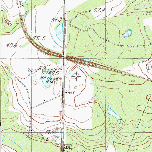 Topographic Map of Estill High School, SC