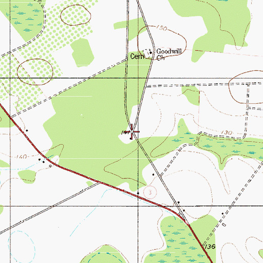 Topographic Map of Goodwill School (historical), SC