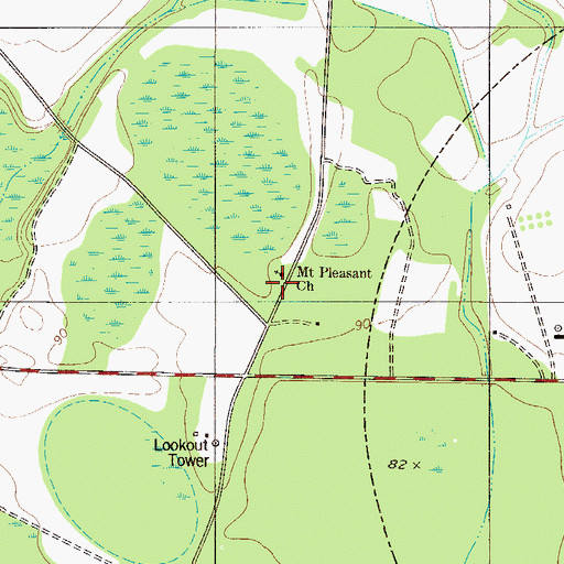 Topographic Map of Grant School (historical), SC
