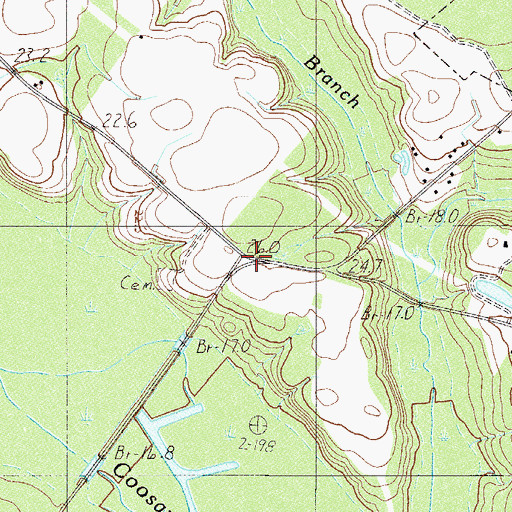 Topographic Map of Hickory Hill (historical), SC