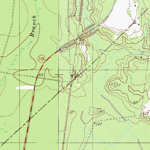 Topographic Map of Highsmiths Sawmill (historical), SC