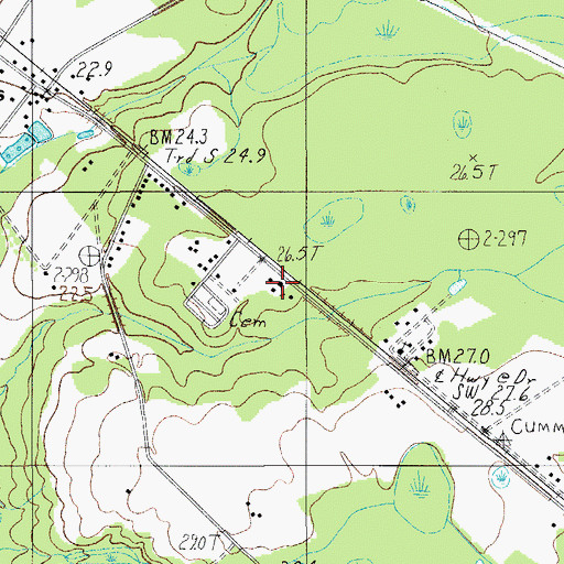 Topographic Map of Holiness Church, SC