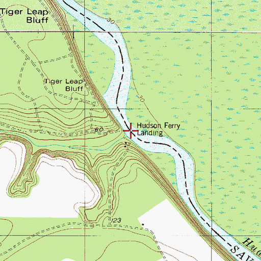 Topographic Map of Hudson Ferry (historical), SC