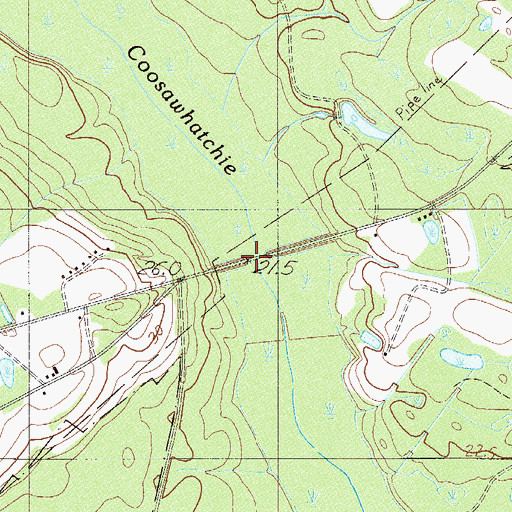 Topographic Map of Johnson Crossing, SC