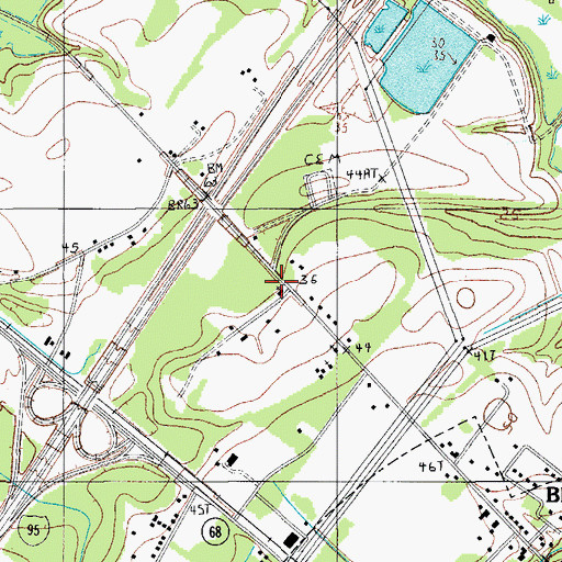 Topographic Map of Jones Chapel, SC