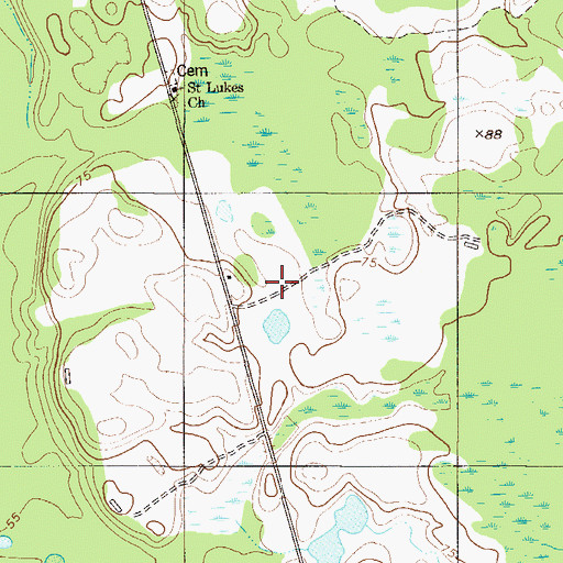 Topographic Map of Kenyon Church (historical), SC