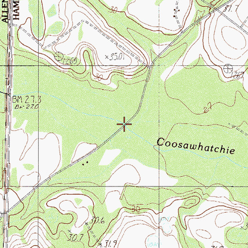 Topographic Map of Lovetts Crossing, SC