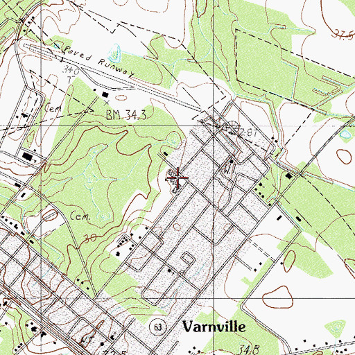 Topographic Map of North District Middle School, SC