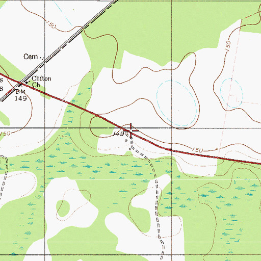 Topographic Map of Peeples (historical), SC
