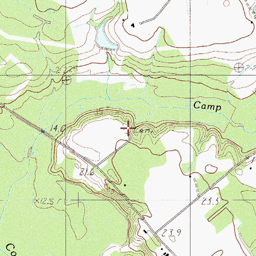 Topographic Map of Peeples Cemetery, SC