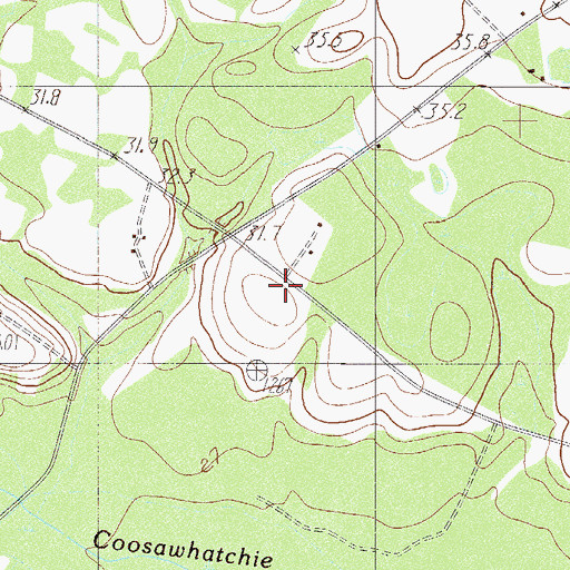 Topographic Map of Penn Branch School (historical), SC