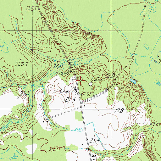 Topographic Map of Saint Johns School (historical), SC