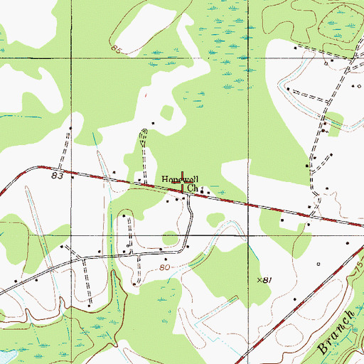 Topographic Map of Saint Marks Camp Ground (historical), SC