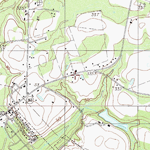 Topographic Map of Sandy Branch Church (historical), SC