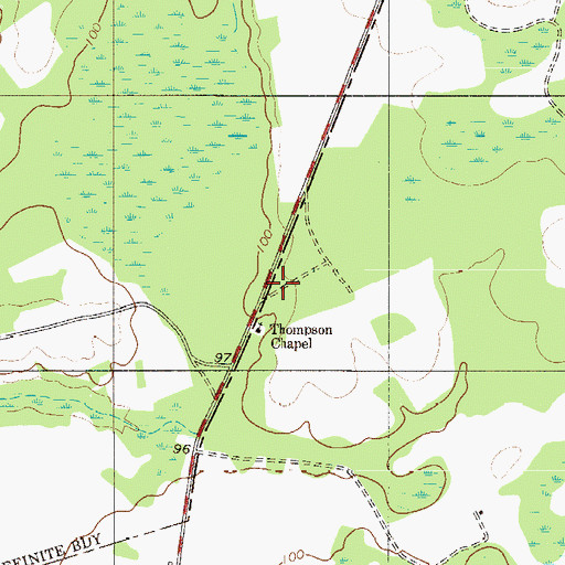 Topographic Map of Thompson School (historical), SC