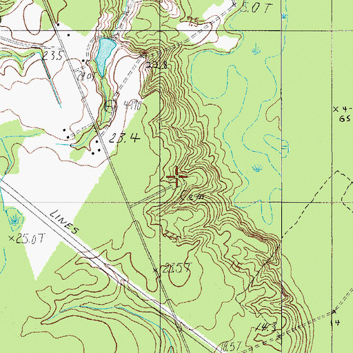 Topographic Map of Zahler Cemetery, SC