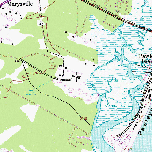 Topographic Map of Alliston Estate, SC