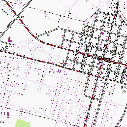 Topographic Map of Andrews Colored School (historical), SC