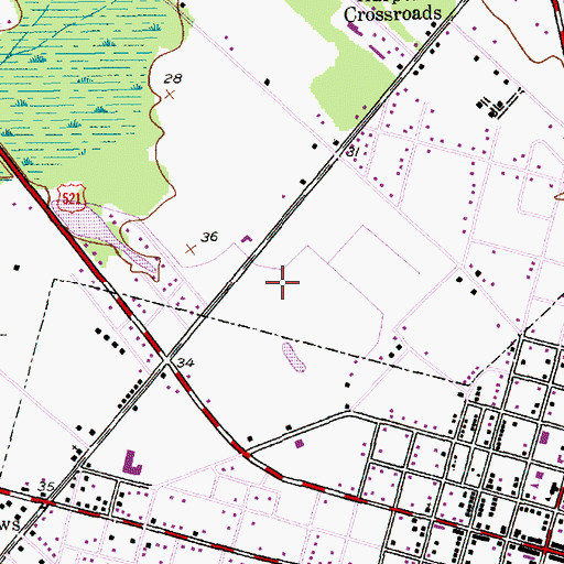 Topographic Map of Andrews High School, SC
