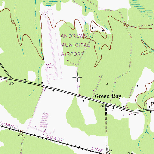 Topographic Map of Andrews Industrial Park, SC