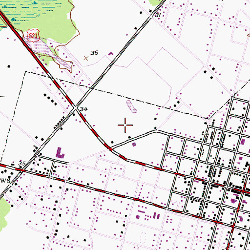 Topographic Map of Andrews Elementary School, SC