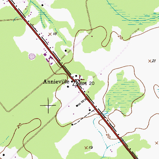 Topographic Map of Annie Village Church, SC