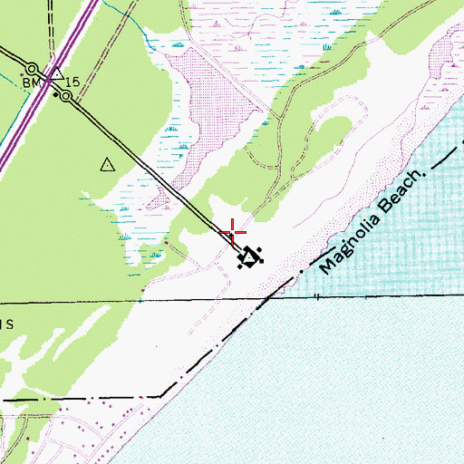 Topographic Map of Atalaya Mansion, SC
