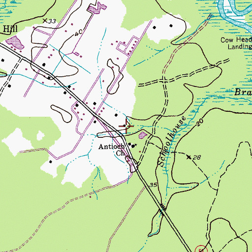 Topographic Map of Barnes School (historical), SC