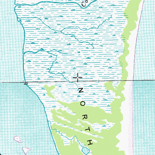 Topographic Map of Baruch-North Island Reserve, SC