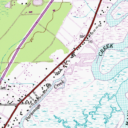 Topographic Map of Belin Memorial Methodist Church, SC