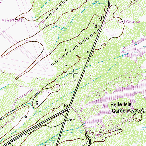 Topographic Map of Belle Isle Park, SC