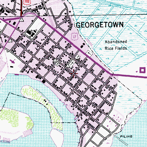 Topographic Map of Beth Elohim Synagogue, SC