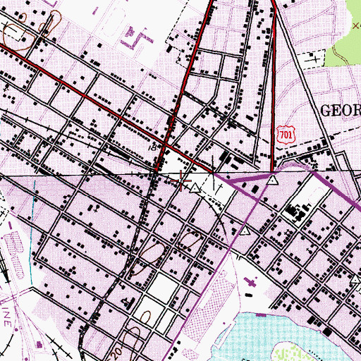Topographic Map of Calvary Baptist Church, SC